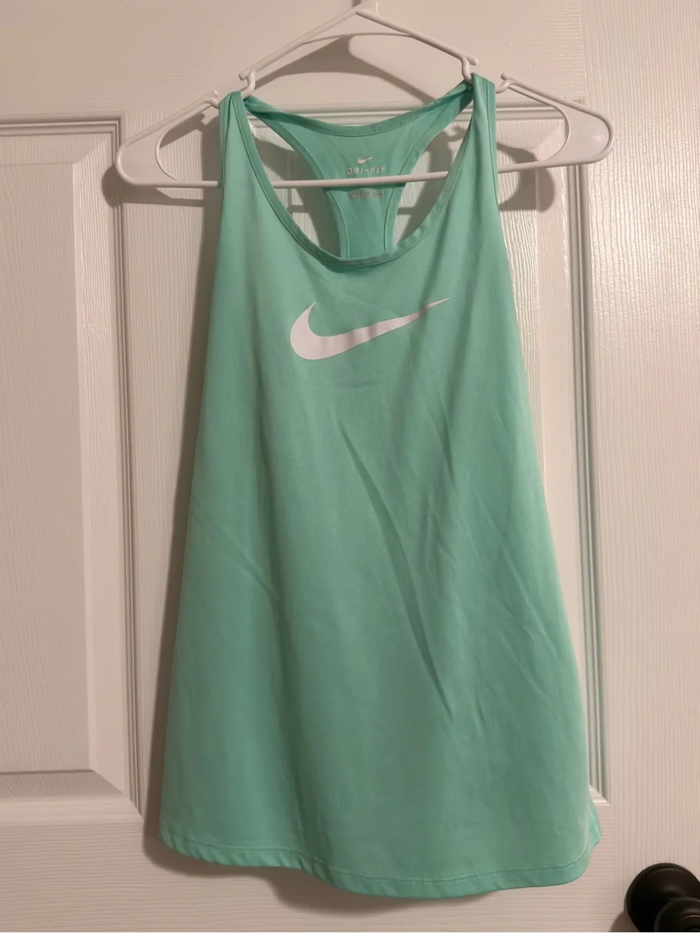 TWO Nike Dri-FIT Women's Tank Tops - Navy Blue and Light Green Size Med - Picture 4 of 6